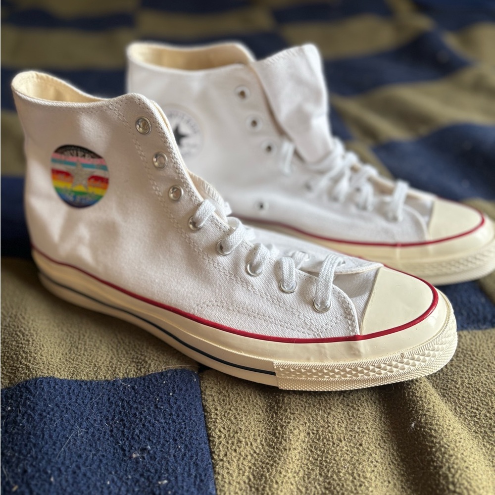 Converse Cream High-Top Sneakers